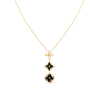 [Love More]STAR AND SUN ONYX PINK GOLD NECKLACE
